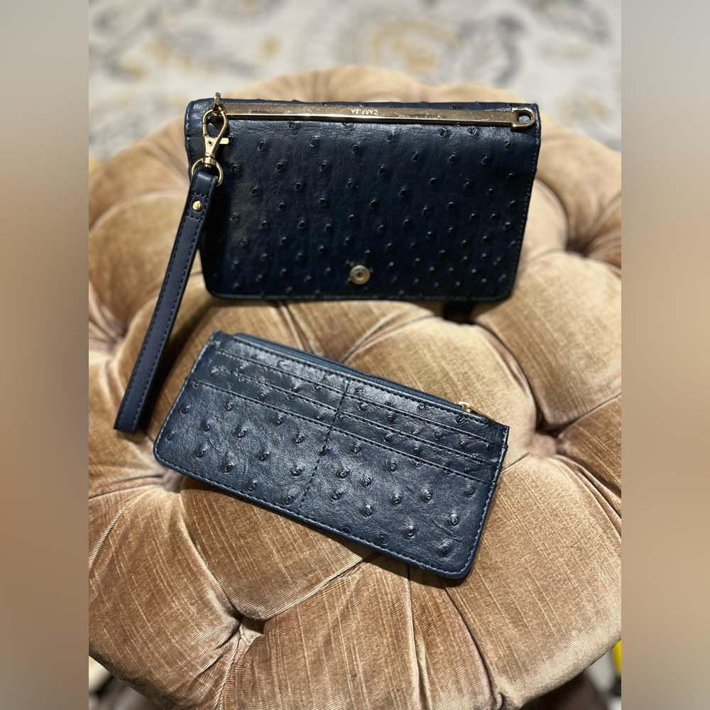 Blue 2 pcs wallet set